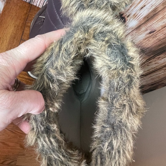 LL Bean 284883 Carrabassett Fur Lace-Up Knee High Snow Boots Women's US 7.5 - Picture 4 of 11